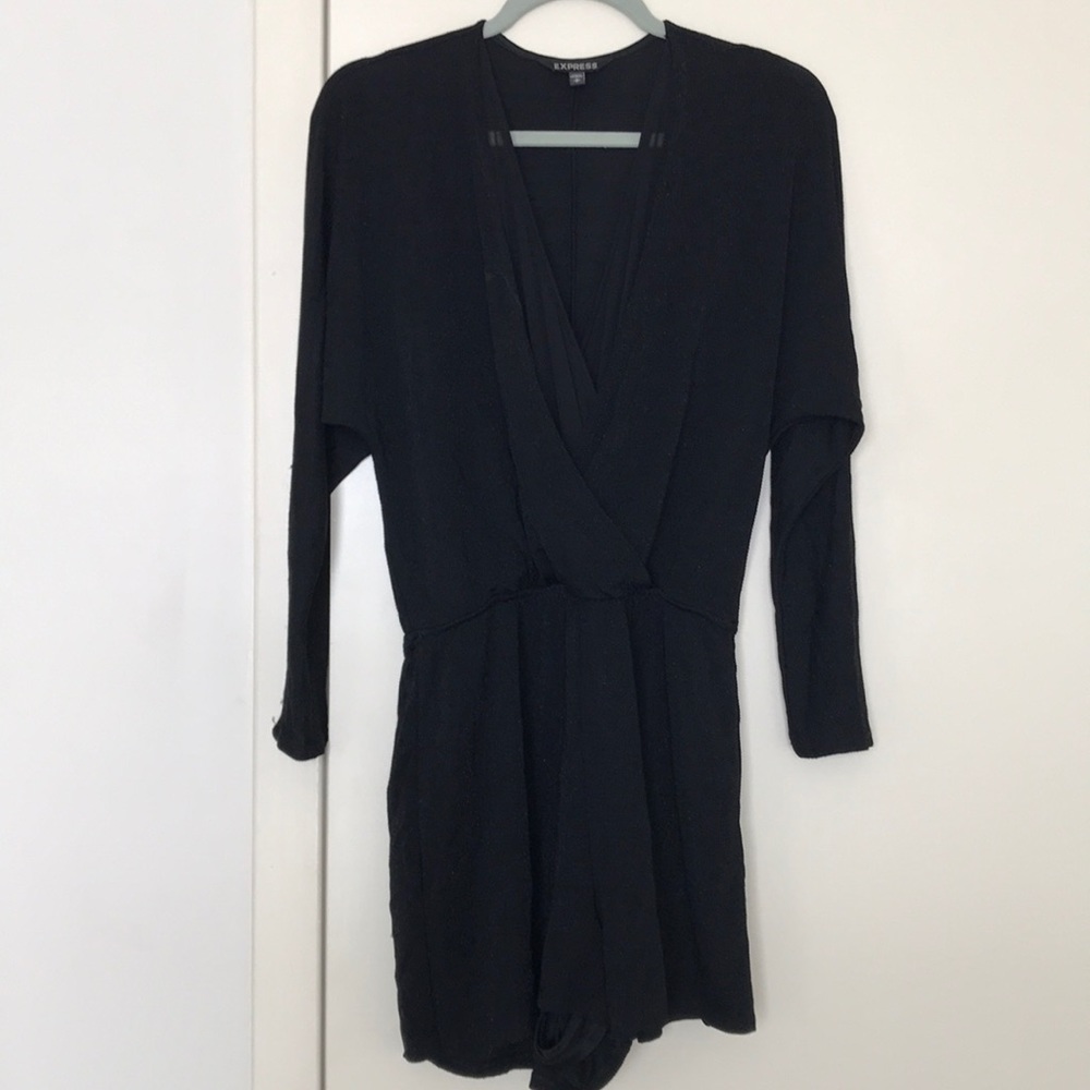 Drop Crotch Black Sparkly Romper